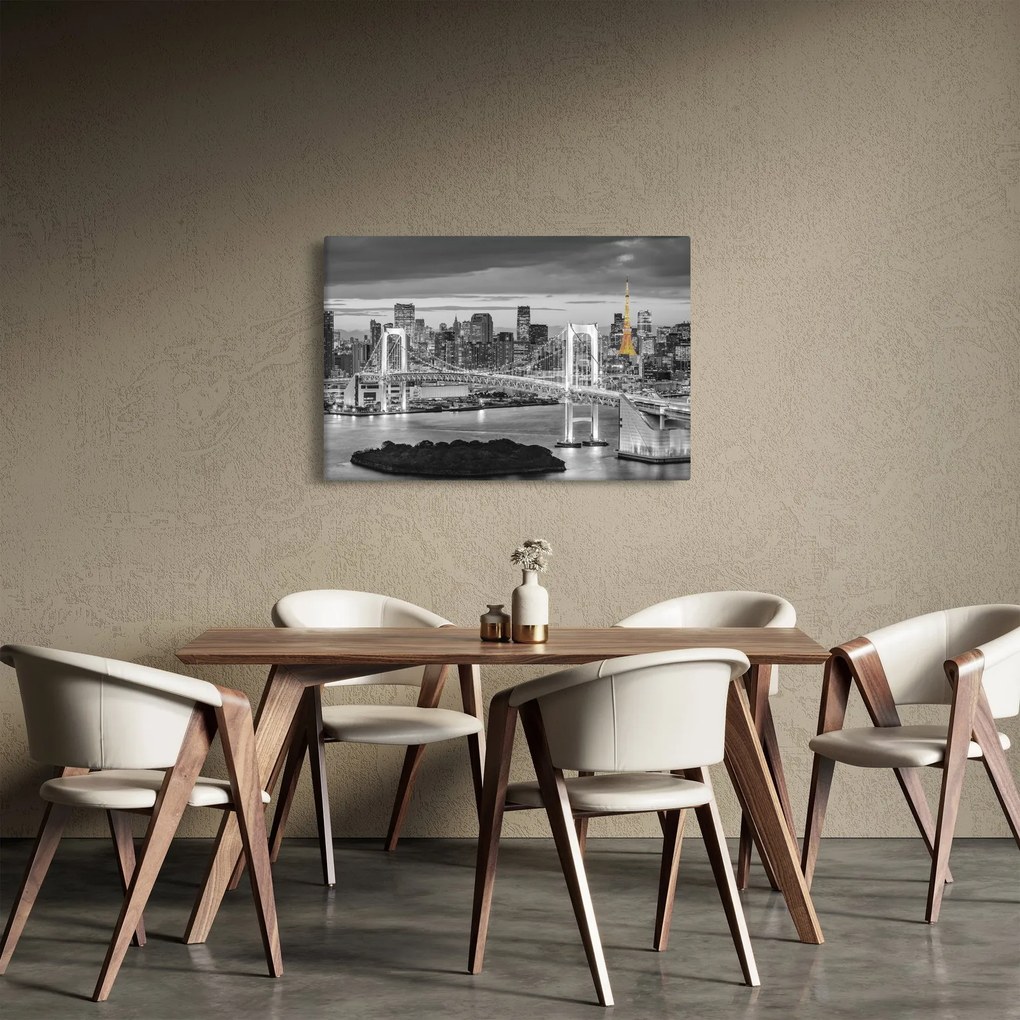 Kép - A nagyváros a sárga toronnyal (90x60 cm)