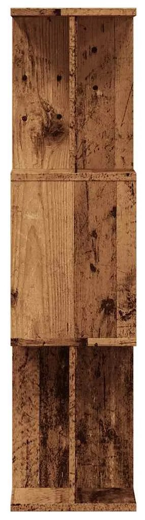Könyves szekrény Régi fa 80x24x96 cm Gépelt fa
