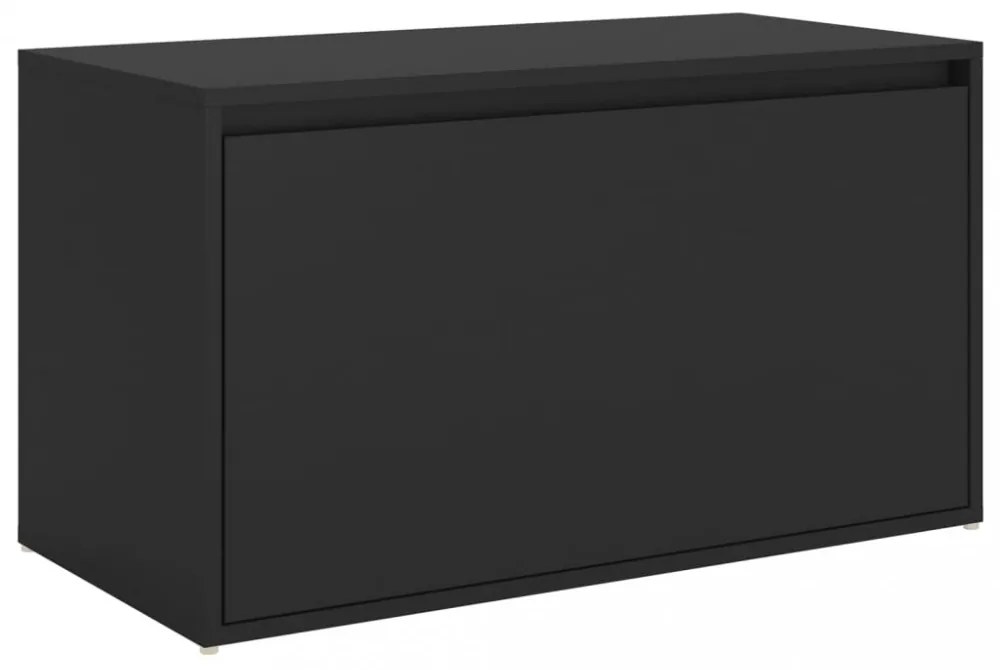 fekete szerelt fa előszoba pad 80 x 40 x 45 cm