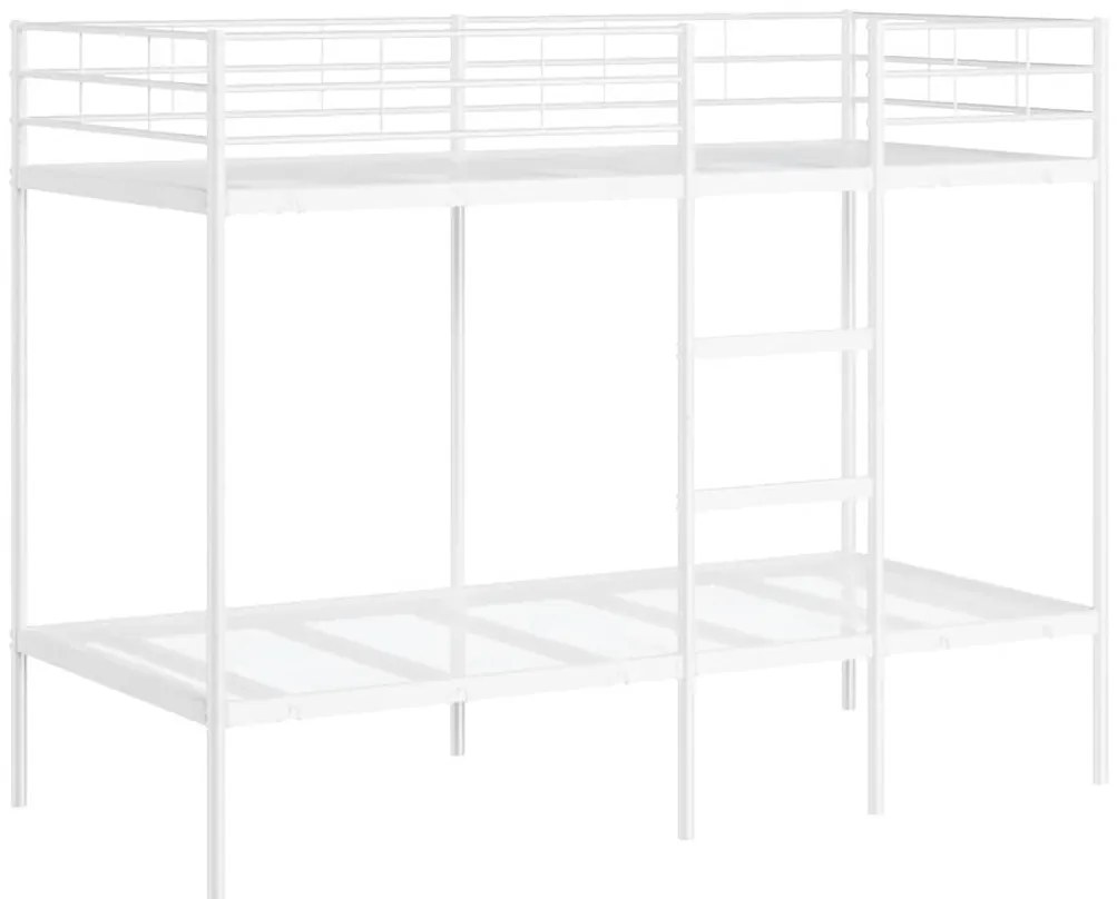 fehér acél emeletes ágy matrac nélkül 90 x 190 cm