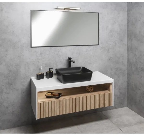 Sapho - AROWANA keretes tükör 50x80 matt fekete