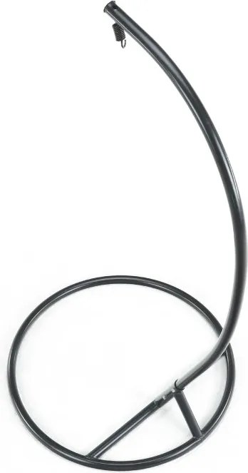 Fekete függő KOKON szék állvánnyal, zöld-fehér párna