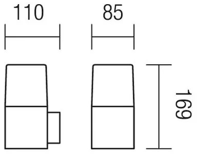 Redo 9265 - Kültéri fali lámpa TOGO 1xE27/13W/230V IP44