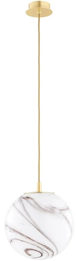 Argon 8447 - Csillár zsinóron ALMIROS 1xE27/15W/230V átm. 25 cm alabástrom arany