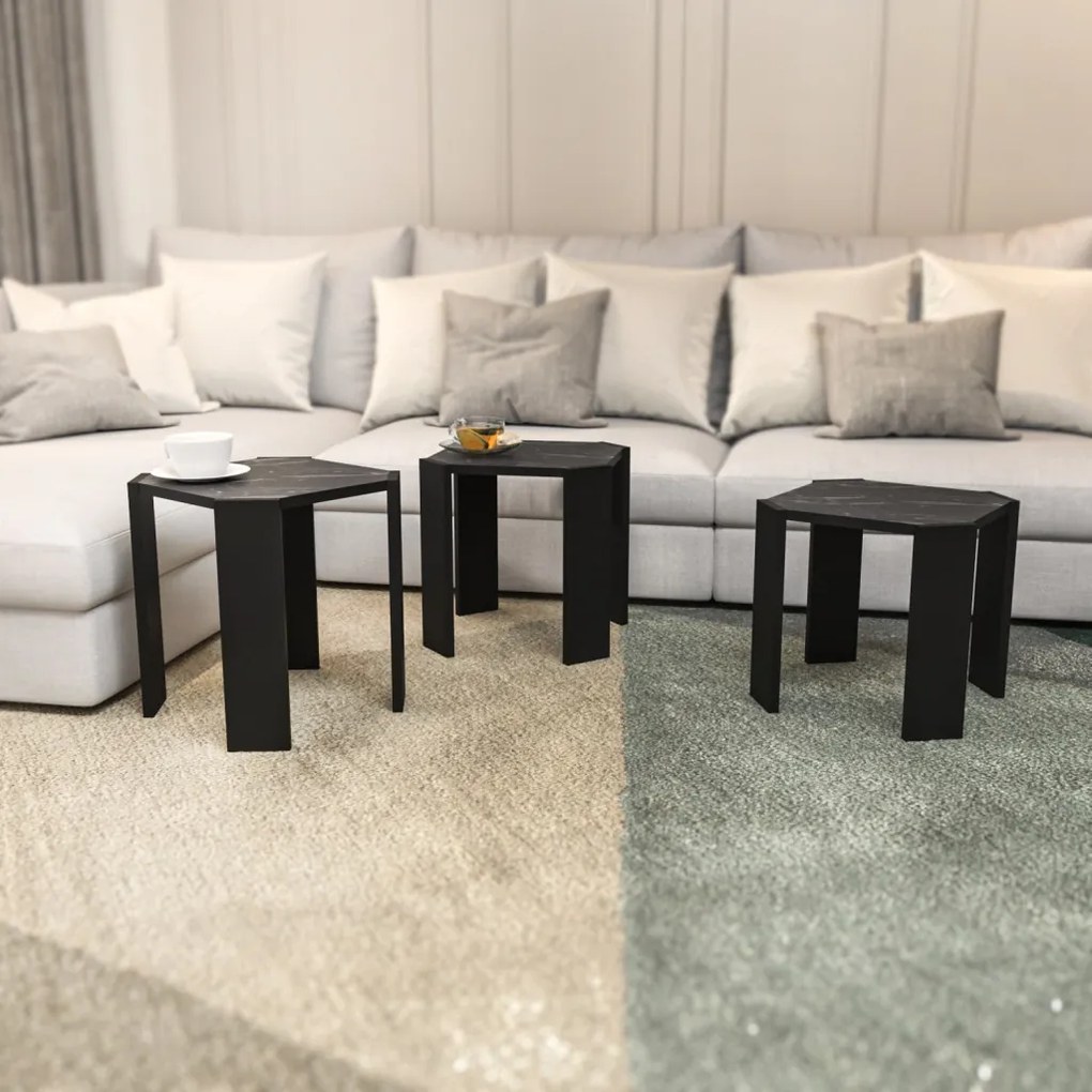 Lori - Black, Marble