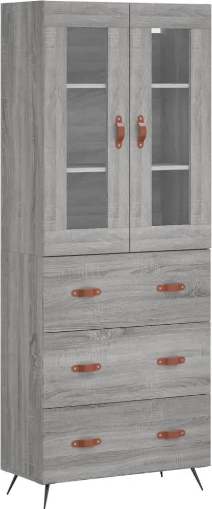 vidaXL szürke sonoma szerelt fa magasszekrény 69,5 x 34 x 180 cm