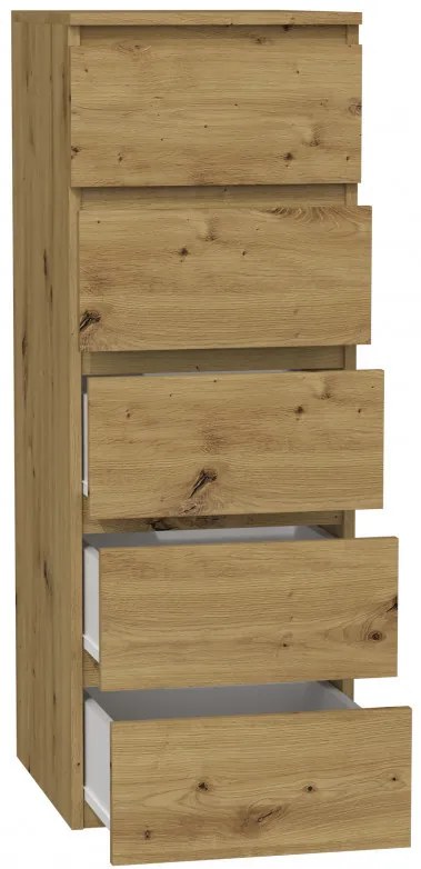 W5 fiókos szekrény, tölgy