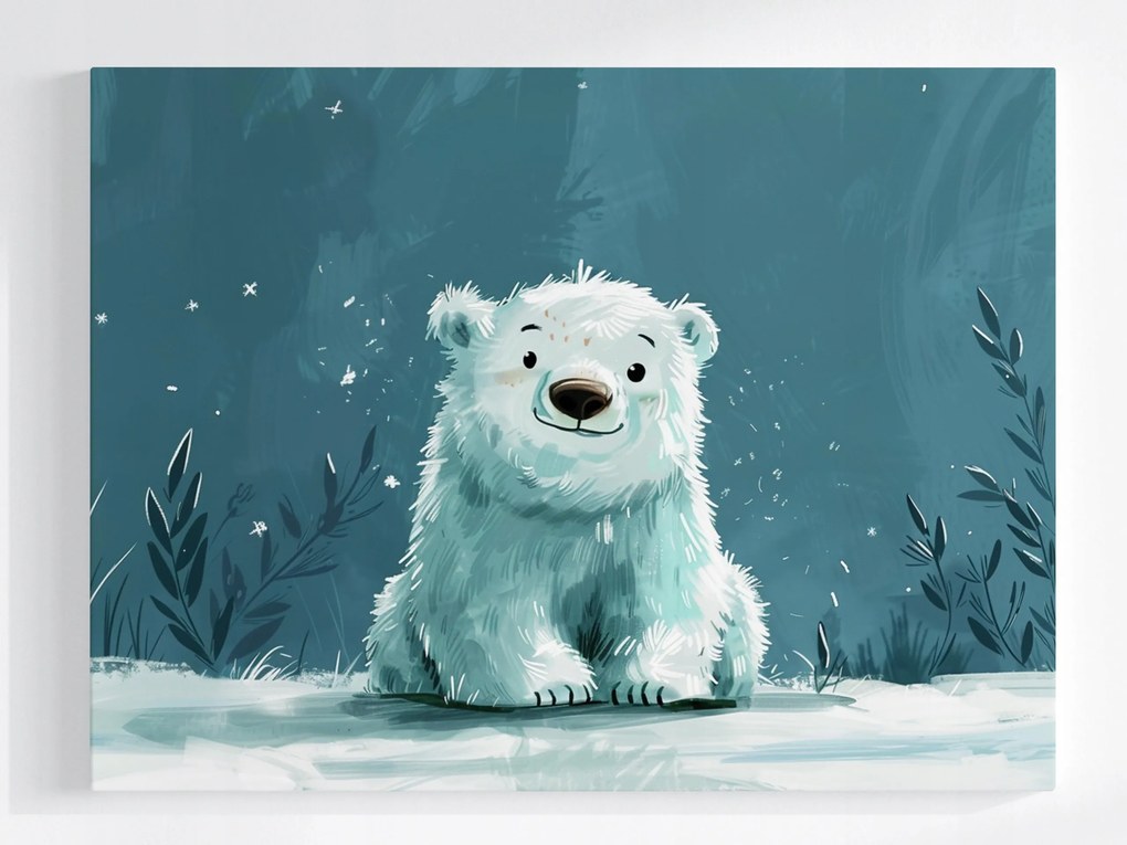 Canvas Vászonkép Kis Jegesmedve Mackó 100x75