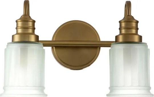 Quoizel QZ-SWELL2-BB-BATH-LED Fürdőszobai fali lámpatest SWELL, 2×G9/3W, 230V, IP44, aranyszínű