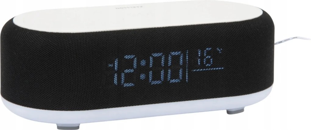 Ébresztőóra elektronikus Led asztali óra töltővel és Bluetooth-al fekete Vogue