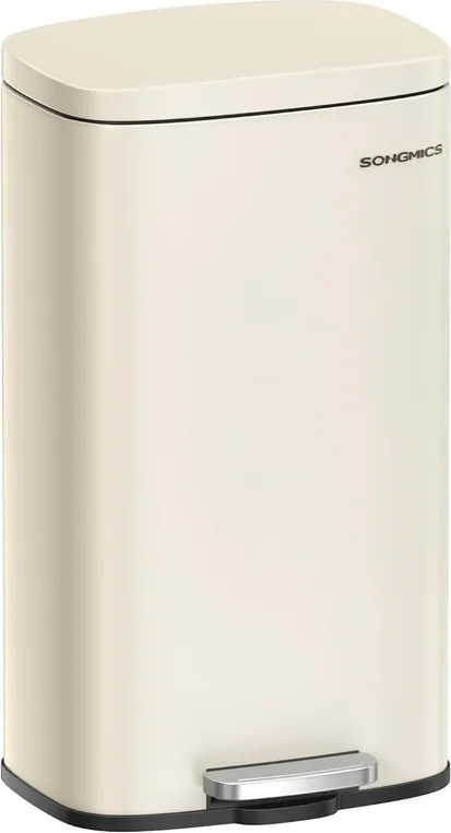 Konyhai szemetes, 30 literes, pedálos, fedeles, homokbézs