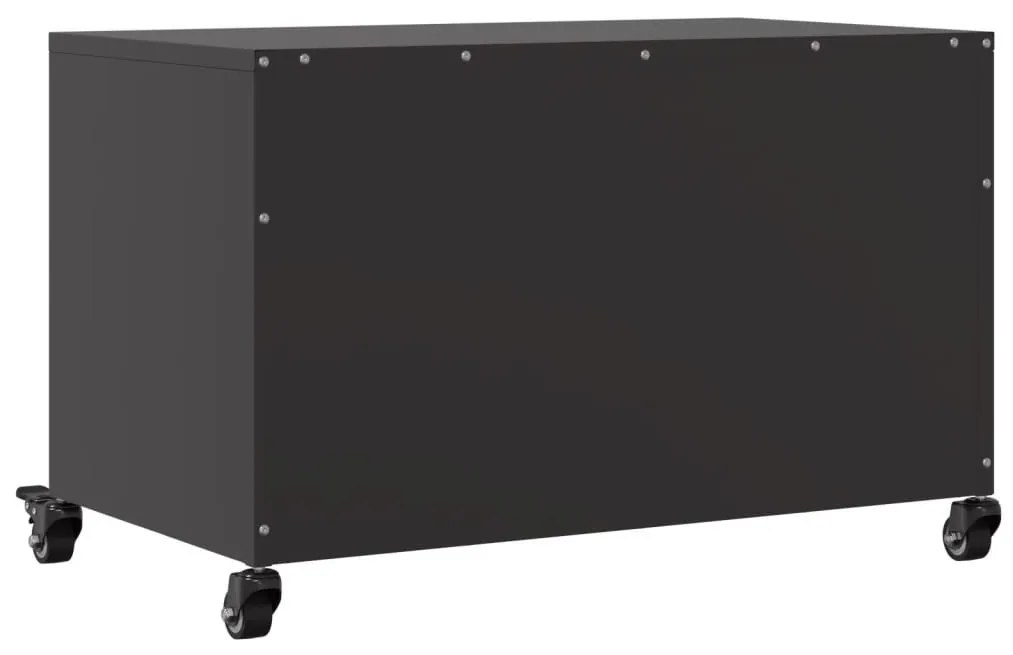 fekete acél TV-szekrény 68 x 39 x 43,5 cm