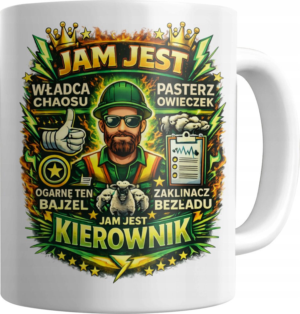 Fehér Bögre A Vezetőnek Ajándékba Én Vagyok A Bárány Pásztor Vezetője