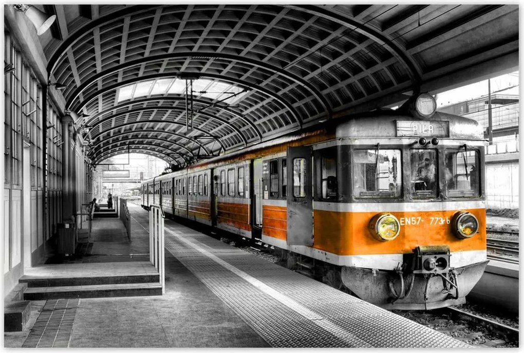 Poszterek 120x80 Narancssárga vonat