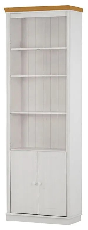 Fehér borovi fenyő könyvespolc 74x223 cm Anita – Støraa