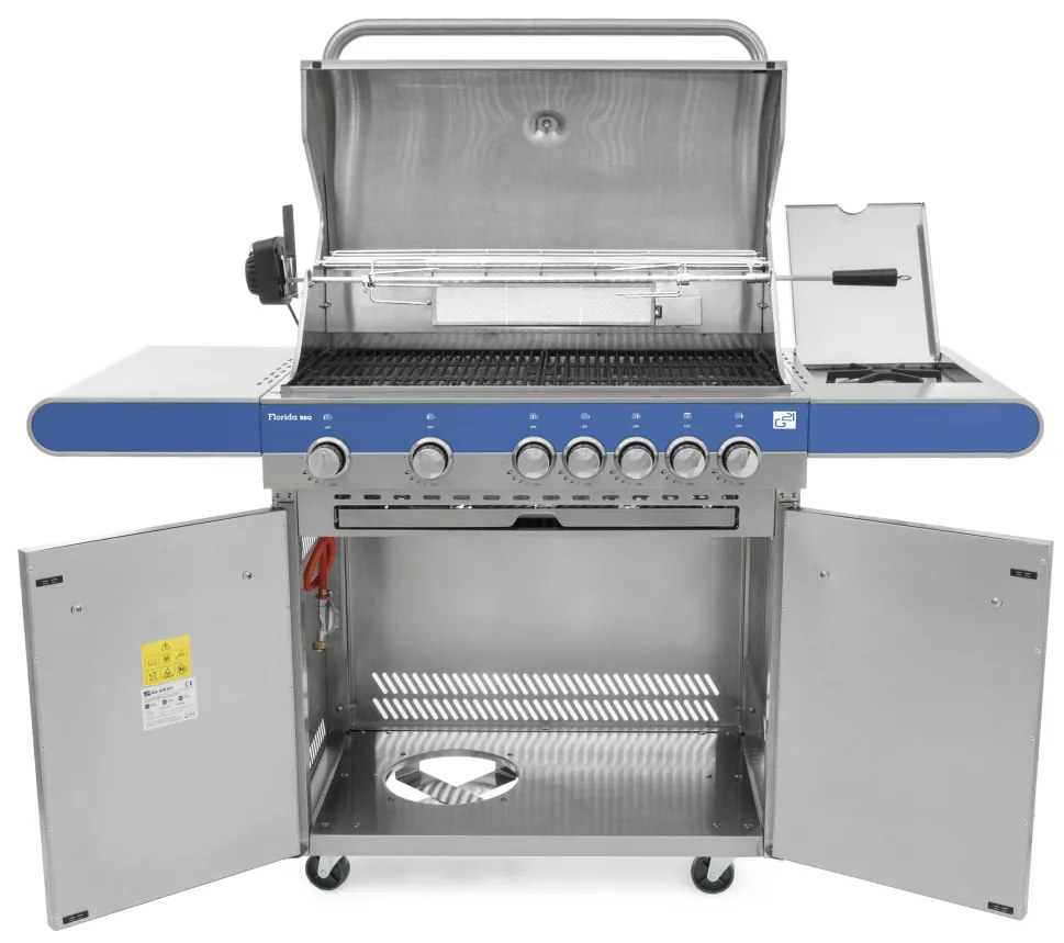 G21 Florida BBQ Premium line gázgrill, 7 égőfej + ajándék nyomáscsökkentő