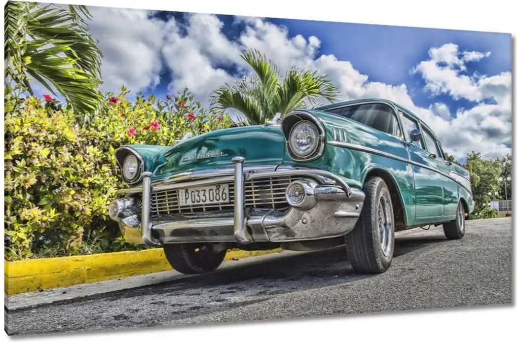 Vászonkép 120x70 Kubai autó