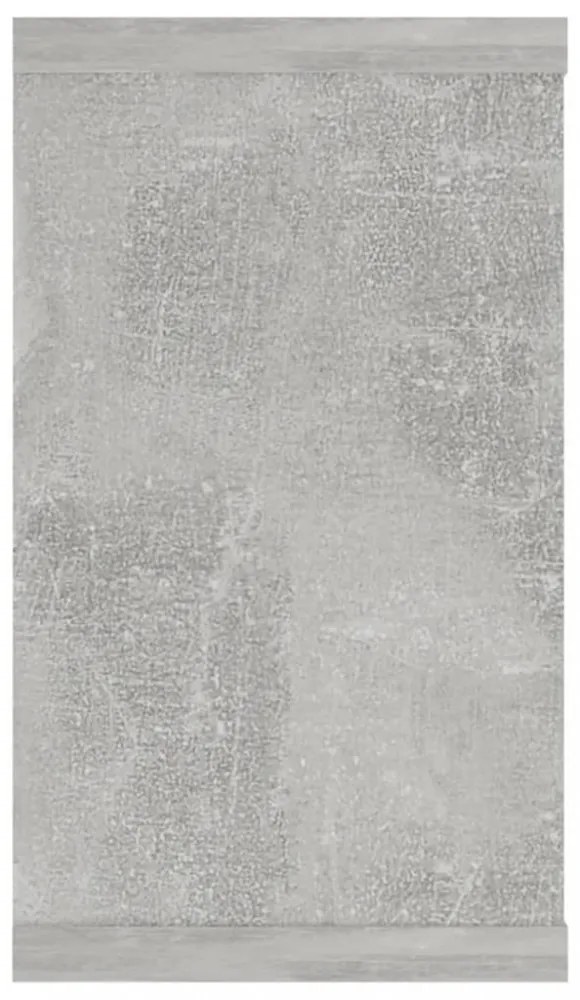 2 db betonszürke szerelt fa fali kockapolc 80 x 15 x 26,5 cm