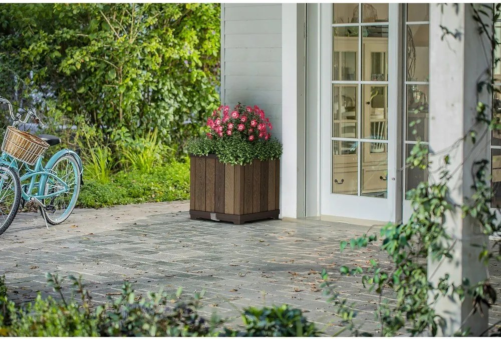 Műanyag önöntözős virágcserép Deco Square – Keter