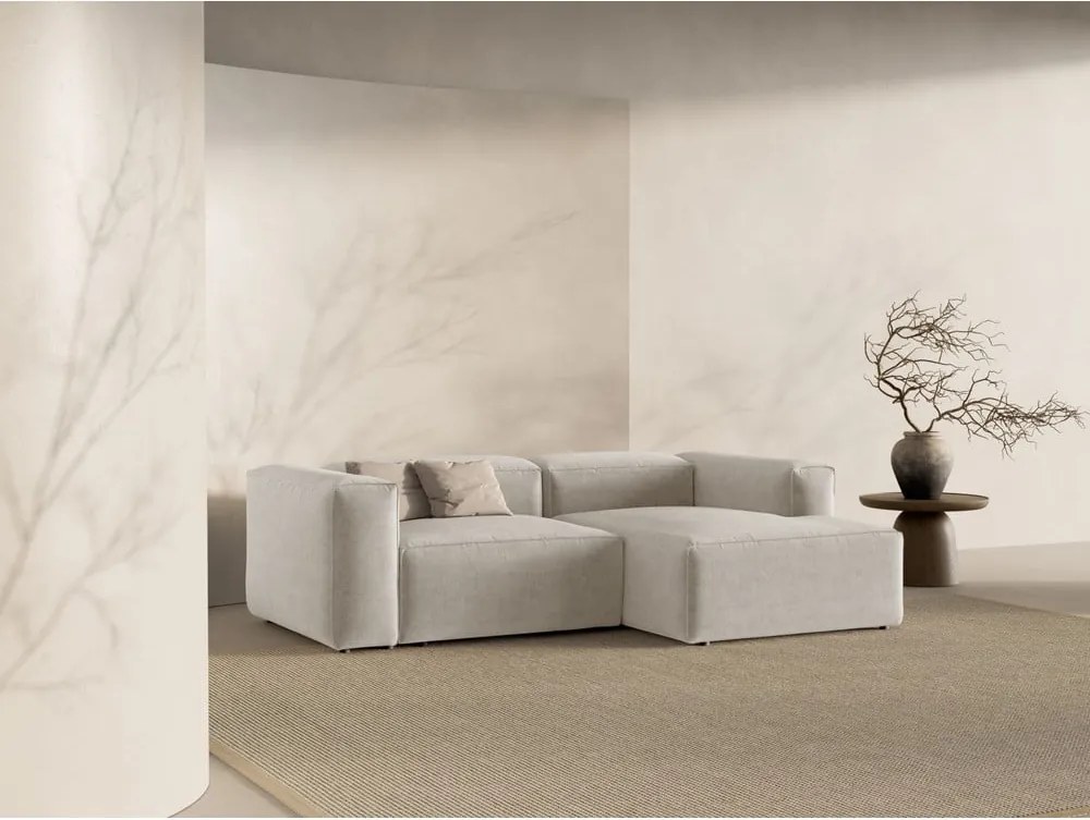 Bézs sarokkanapé (jobb oldali-heverő résszel) Bergamo – Cosmopolitan Design