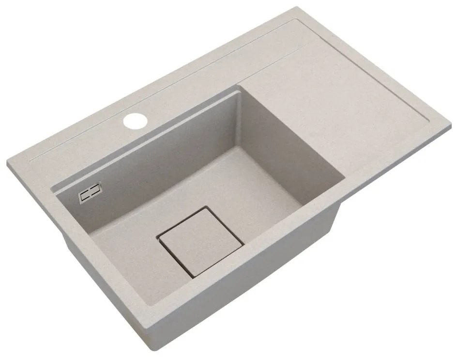 Gamma Quadro 8151, 1 rekeszes gránit mosogató 800x500x220 mm, bézs, GMA-ZLE000189