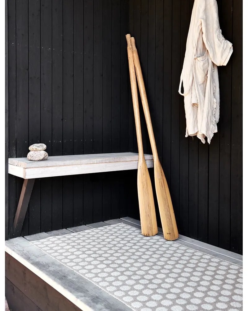 Bézs-krémszínű kültéri-beltéri szőnyeg 70x90 cm Noa Beige Vanilla – Pappelina