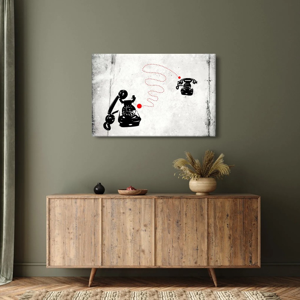 Kép - Telefon rajza Banksy stílusában (90x60 cm)
