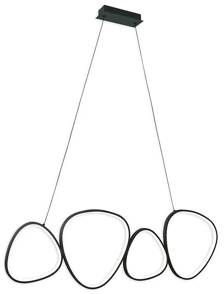 LED függeszték PETRA, kábeles, 48W, 230V, 4000K, fekete