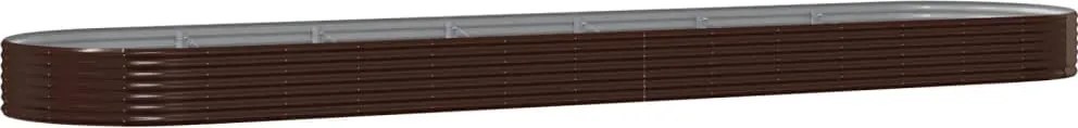 vidaXL barna horganyzott acél kerti magaságyás 600x140x36 cm