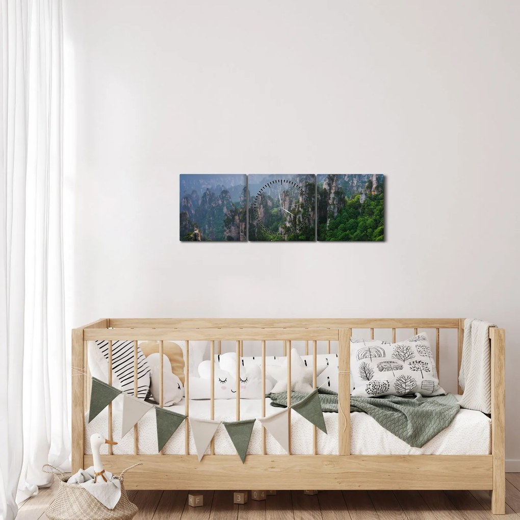 Kép - Zhangjiajie Nemzeti Erdei Park (órával) (90x30 cm)