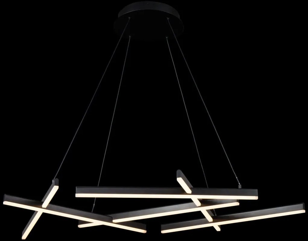 MAYTONI MOD016PL-L75B LINE Modern Led Függesztett Lámpa Fekete LED IP20