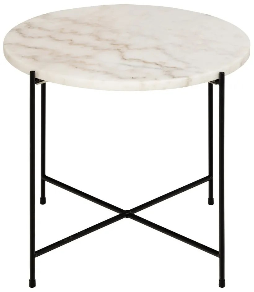 Kerek tárolóasztal márvány asztallappal ø 52 cm Avila – Actona