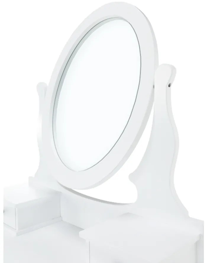 Dekoratív asztal székkel LINET NEW, fehér