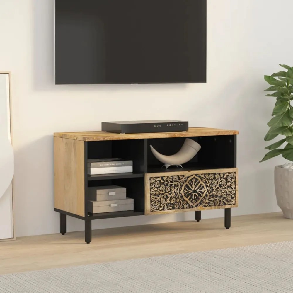 tömör mangófa TV-szekrény 80 x 33 x 46 cm