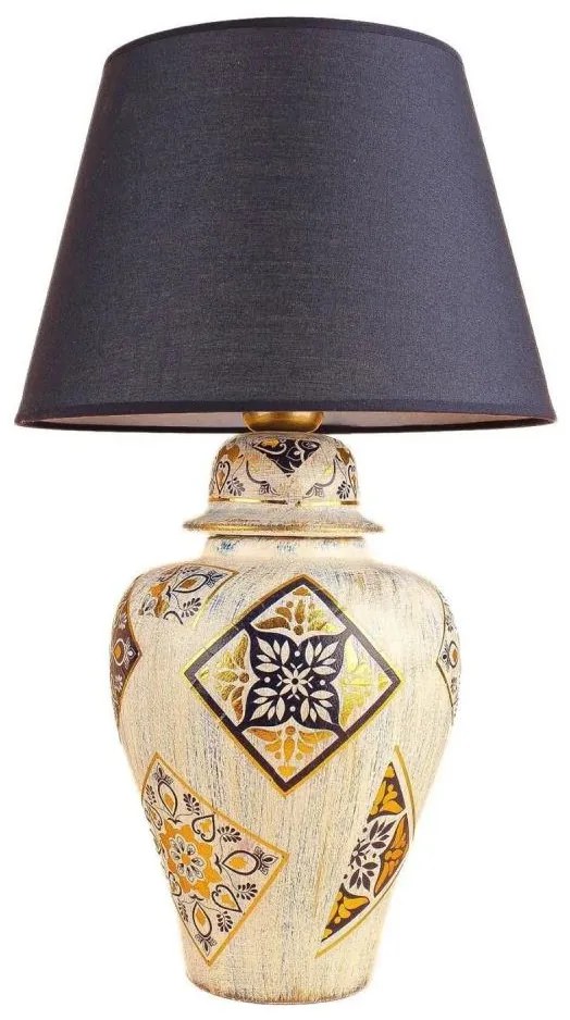 Asztali lámpa RAMZES 1xE27/40W/230V kék/bézs