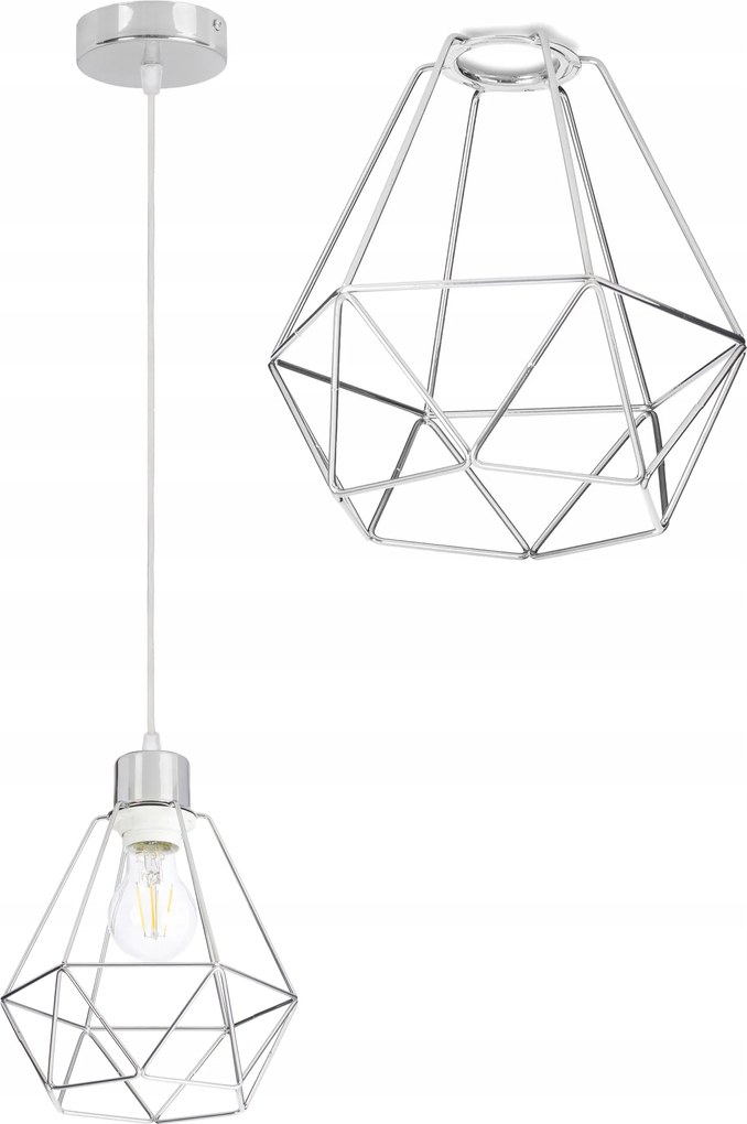 Mennyezeti függeszték lámpa túlnyúlás Loft csillár huzal E27