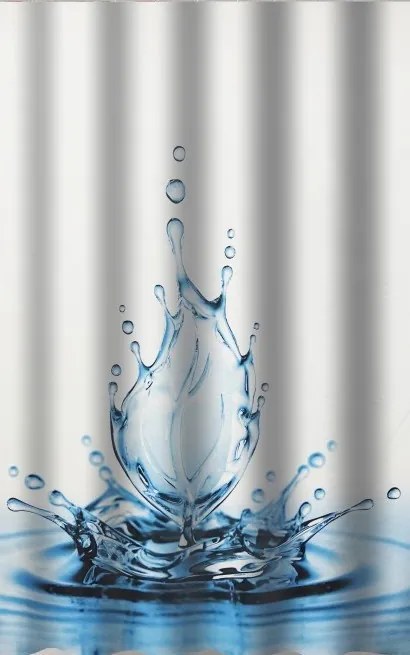 Zuhanyfüggöny - WATER FLOWER - Impregnált textil - 180x200