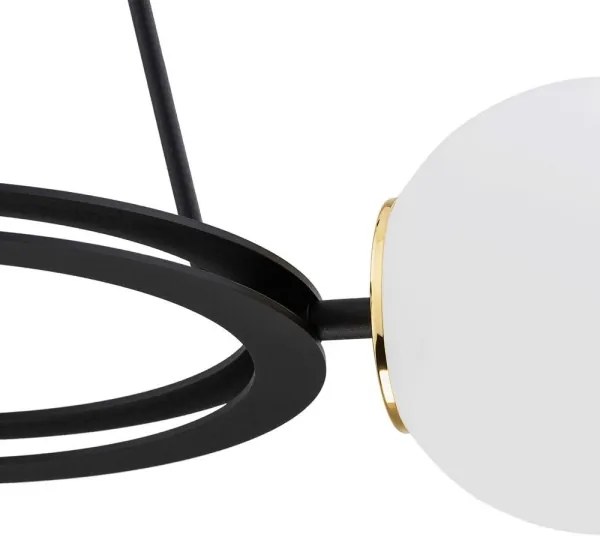 Argon 6150 - Csillár rúdon AMALFI 3xE27/15W/230V fekete/fehér