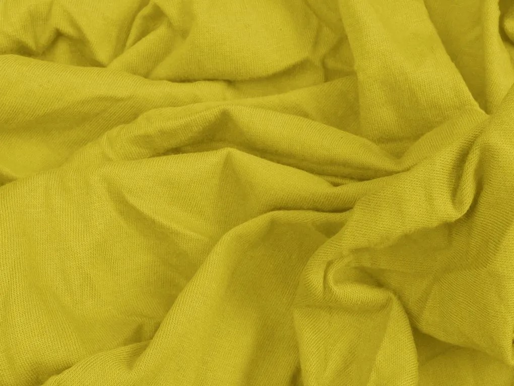 Jersey sárga lepedő 200 x 220 cm