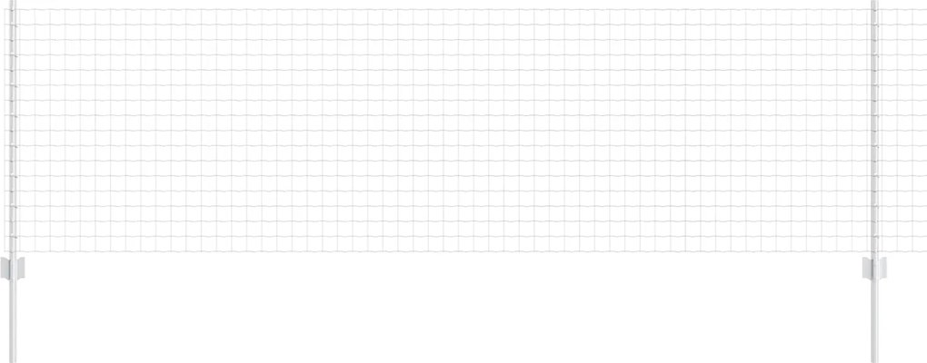 vidaXL Kerítés oszlopokkal Ezüst 0,8 x 25 m Acél