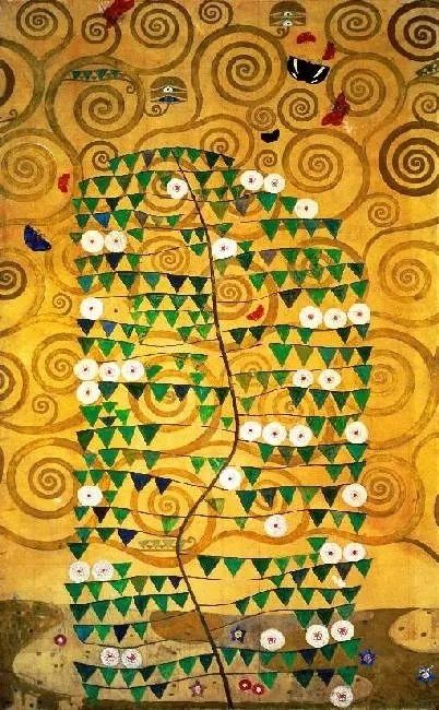 Gustav Klimt - Der Lebensbaum üvegkép, falikép