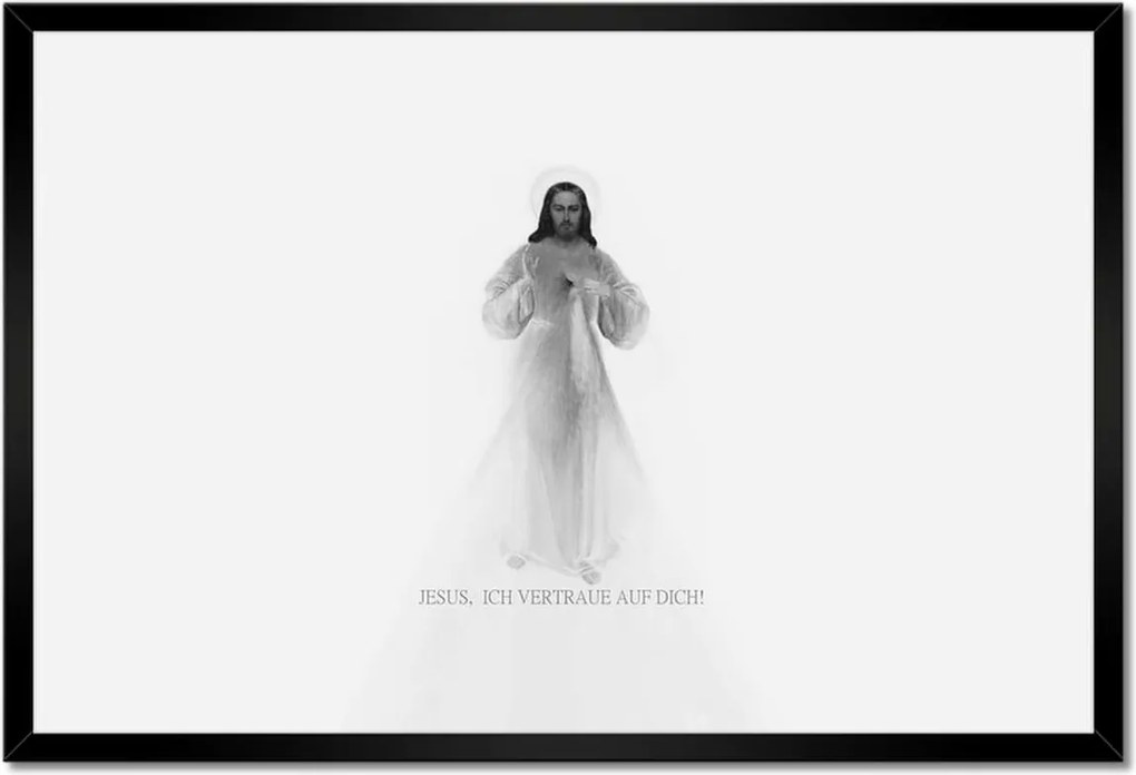 Poszterek keretben 60x40 Jesus Ich vertraue Dich