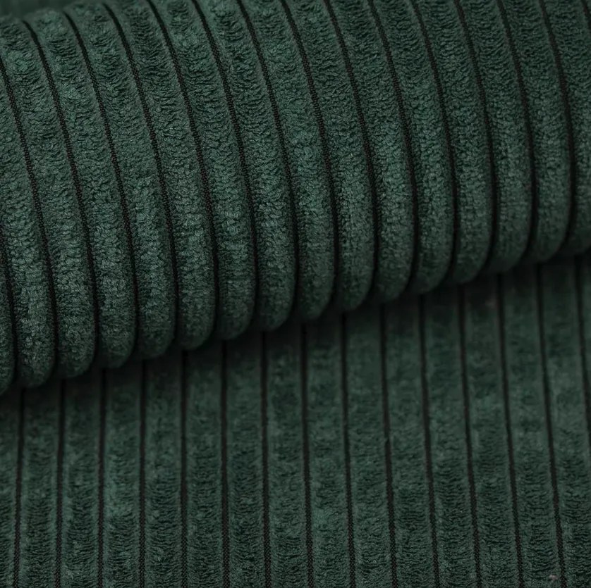 Kinyitható U alakú kanapé TAVERO 321x140 cm, sötétzöld