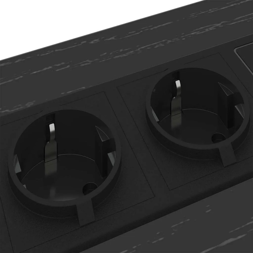 vidaXL Éjjeliszekrény 2 pcs Fekete tölgy 41,5 x 40,5 x 55 cm Faanyag