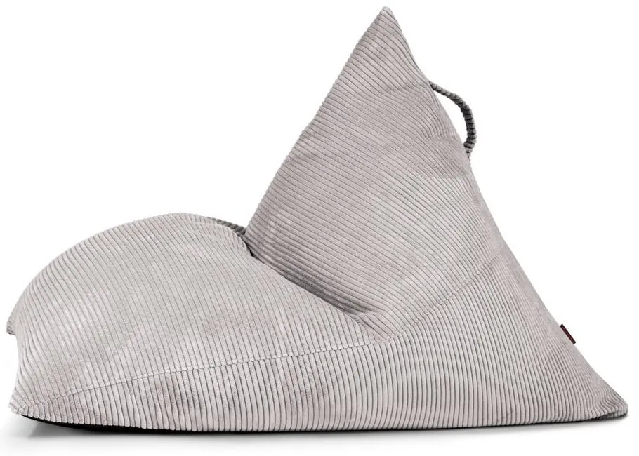 Világosszürke kordbársony babzsákfotel Razz – SLOWDOWN