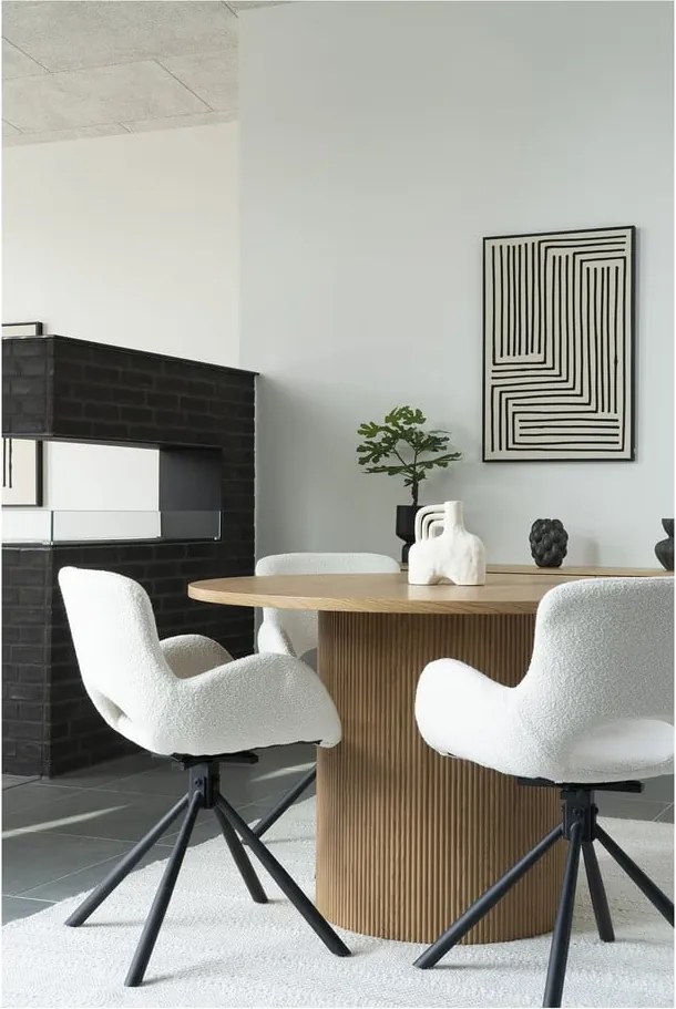 Kerek étkezőasztal nyárfa dekorral ø 120 cm Boavista – House Nordic