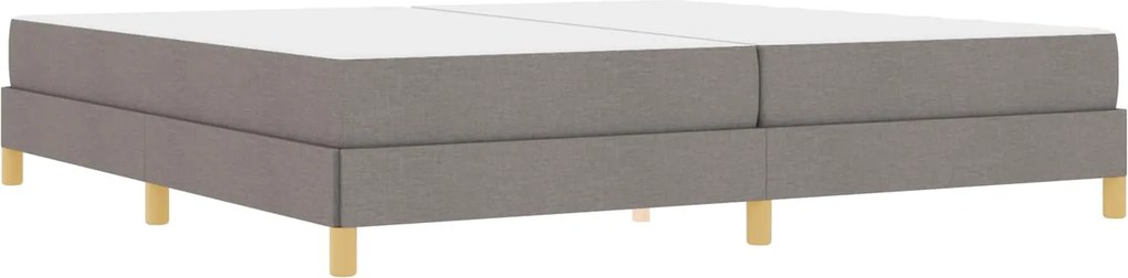 vidaXL Boxrugós ágy matracmal Tópszínű 200 x 200 cm szövet