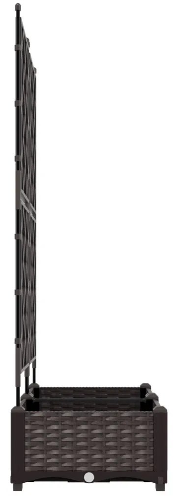 Kert Cserép Trellis-szel 2 db Barna 80x40x125.5 cm