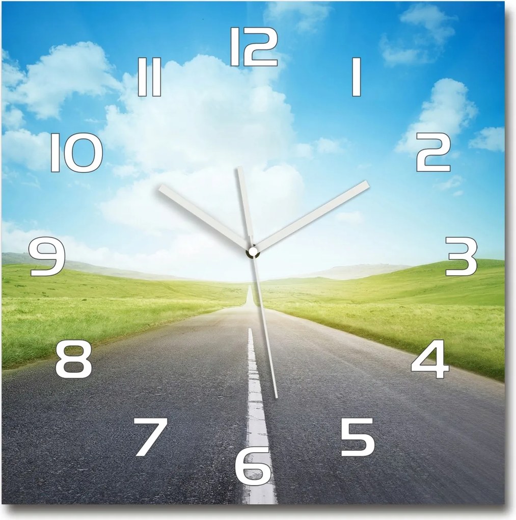 Nagy üveg falióra Út a réten át 60x60