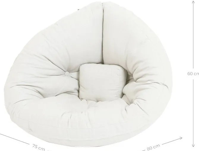 Mini Nido fehér relaxációs gyerekfotel - Karup Design